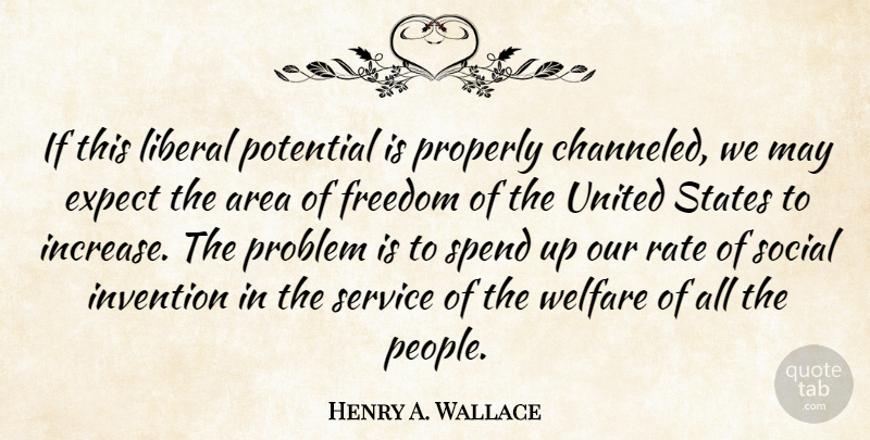 Henry A. Wallace Quote About People, United States, May: If This Liberal Potential Is...
