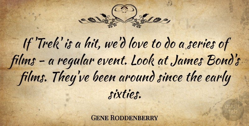 Gene Roddenberry Quote About Events, Looks, Film: If Trek Is A Hit...