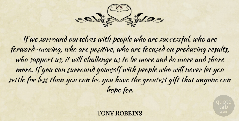 Tony Robbins Quote About Moving, Successful, People: If We Surround Ourselves With...
