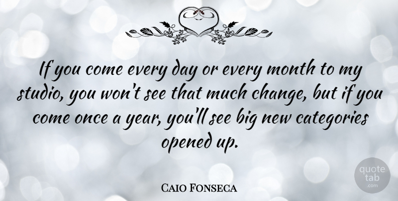 Caio Fonseca Quote About Years, Months, Categories: If You Come Every Day...