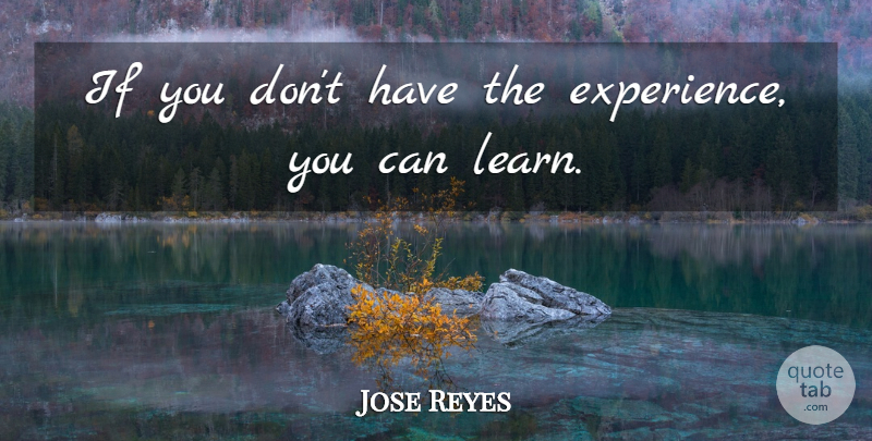 Jose Reyes Quote About Experience: If You Dont Have The...
