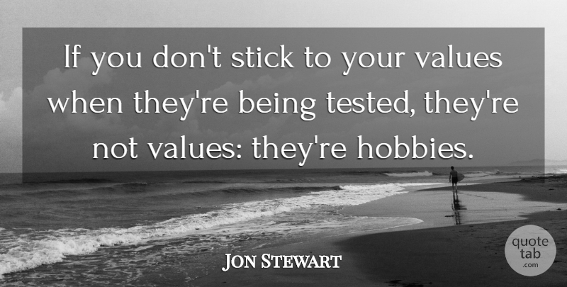 Jon Stewart Quote About Motivational, Sticks, Hobbies: If You Dont Stick To...