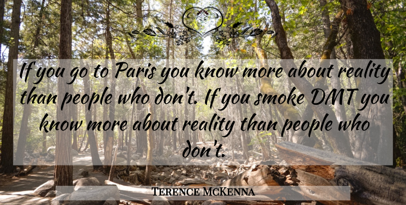 Terence McKenna Quote About Reality, Paris, Dmt: If You Go To Paris...