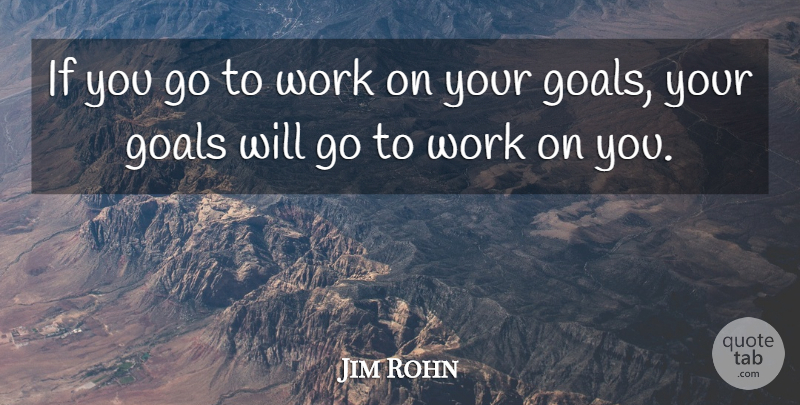 Jim Rohn Quote About Goal, Personal Motivation, Ifs: If You Go To Work...