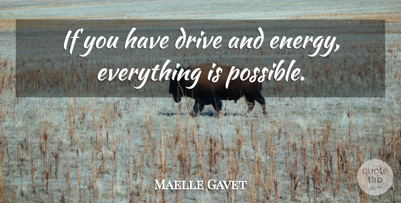 Maelle Gavet Quote About undefined: If You Have Drive And...