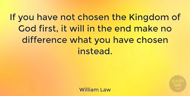William Law Quote About Christian, Religious, Differences: If You Have Not Chosen...