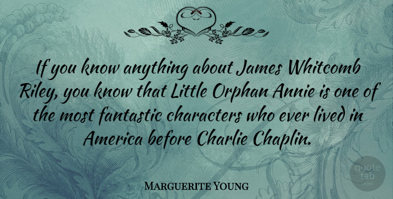 Marguerite Young Quote About Character, America, Littles: If You Know Anything About...