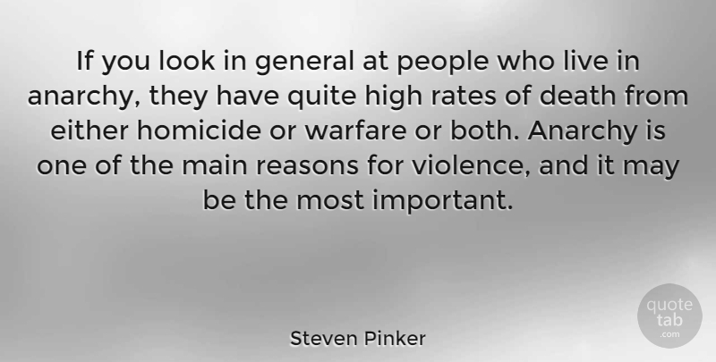 Steven Pinker Quote About People, Important, Looks: If You Look In General...