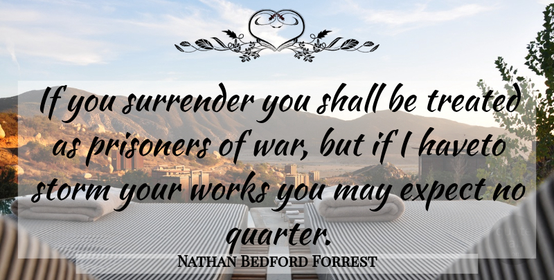 Nathan Bedford Forrest Quote About War, Storm, May: If You Surrender You Shall...