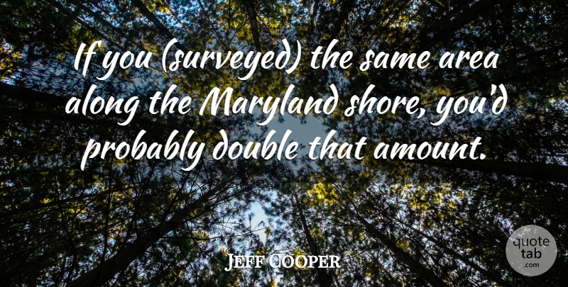 Jeff Cooper Quote About Along, Area, Double, Maryland: If You Surveyed The Same...