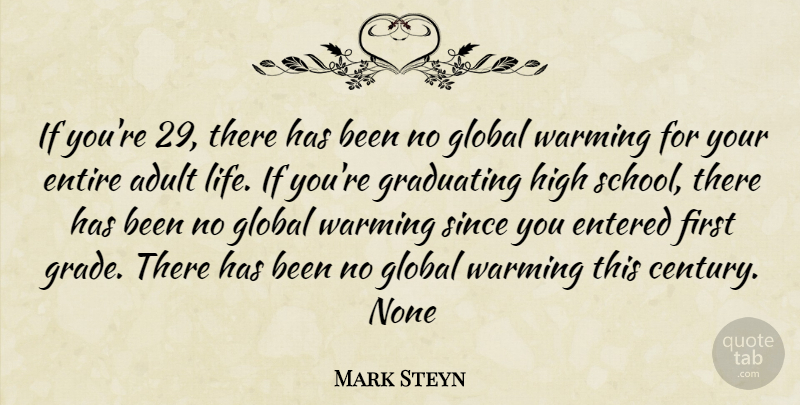 Mark Steyn Quote About School, Firsts, Adults: If Youre 29 There Has...