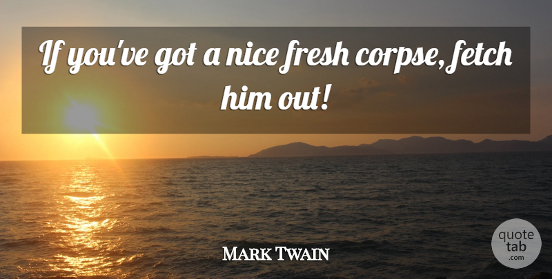 Mark Twain Quote About Death, Nice, Fetch: If Youve Got A Nice...
