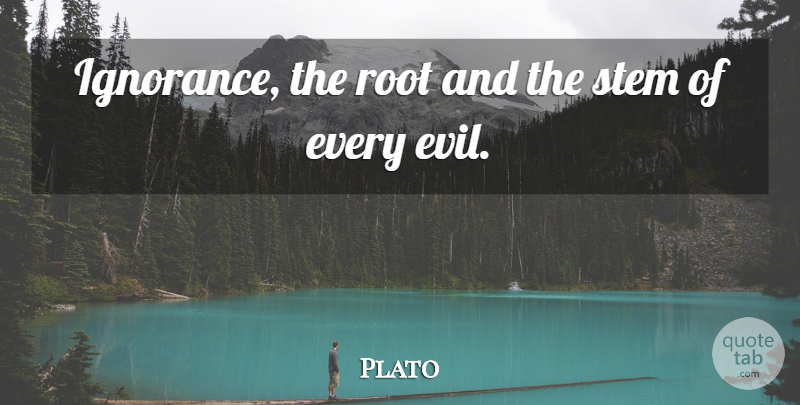 Plato Quote About Plato, Ignorance, Roots: Ignorance The Root And The...