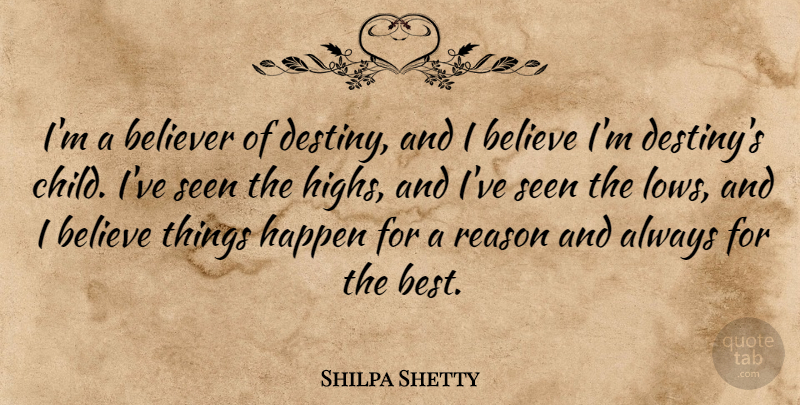 Shilpa Shetty Quote About Children, Believe, Destiny: Im A Believer Of Destiny...