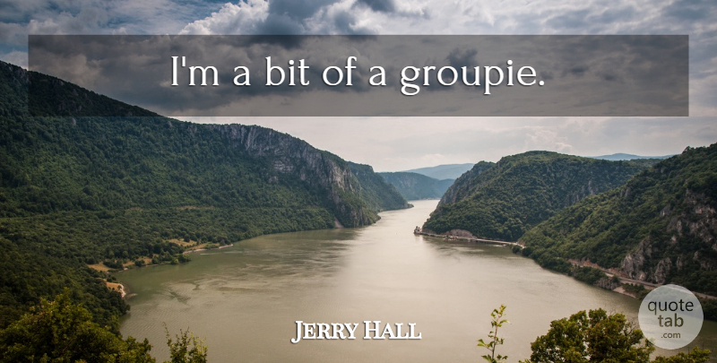 Jerry Hall Quote About Groupie, Bits: Im A Bit Of A...