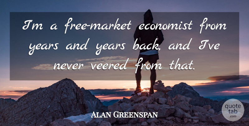Alan Greenspan Quote About undefined: Im A Free Market Economist...