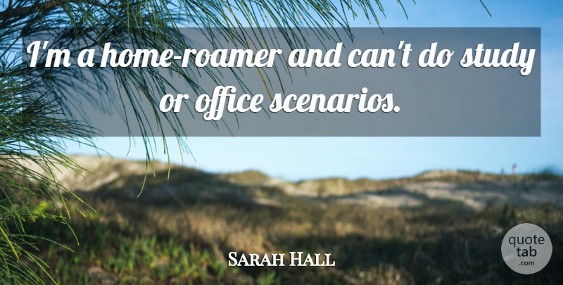 Sarah Hall Quote About undefined: Im A Home Roamer And...
