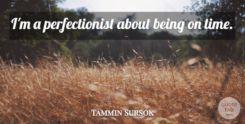 Tammin Sursok Quote About Perfectionist: Im A Perfectionist About Being...