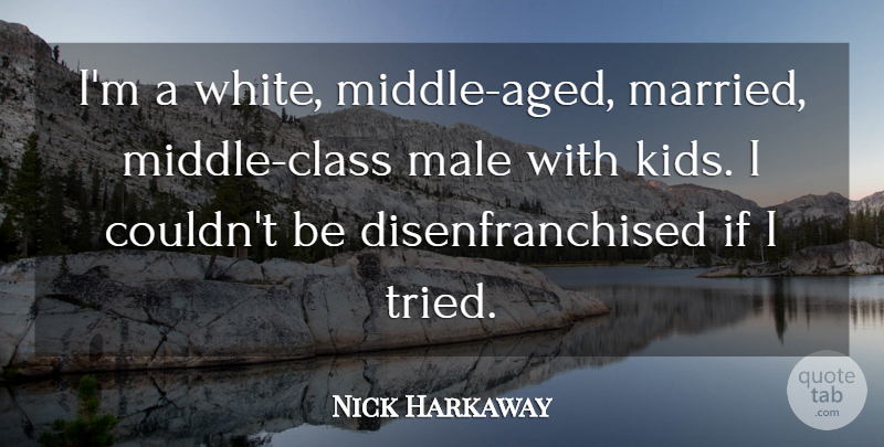 Nick Harkaway Quote About Male: Im A White Middle Aged...
