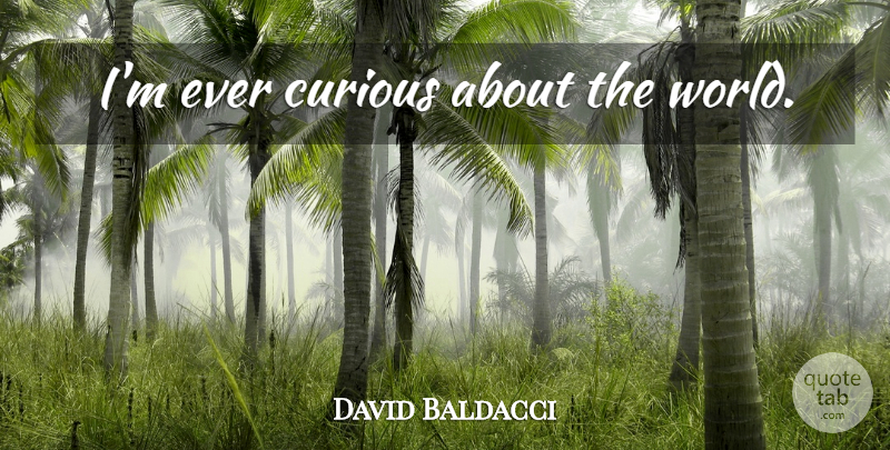 David Baldacci Quote About Vivid Imagination, World, Curious: Im Ever Curious About The...