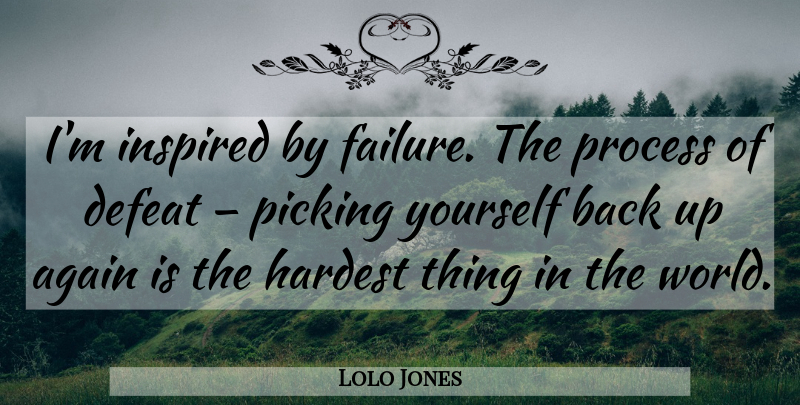 Lolo Jones Quote About World, Inspired, Defeat: Im Inspired By Failure The...