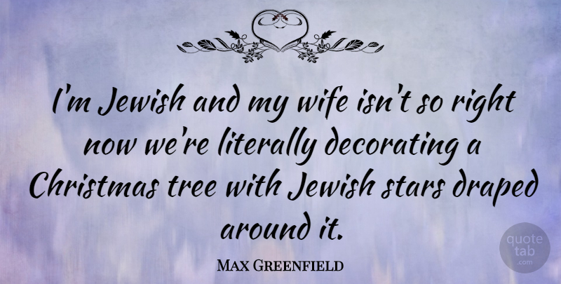 Max Greenfield Quote About Christmas, Stars, Wife: Im Jewish And My Wife...