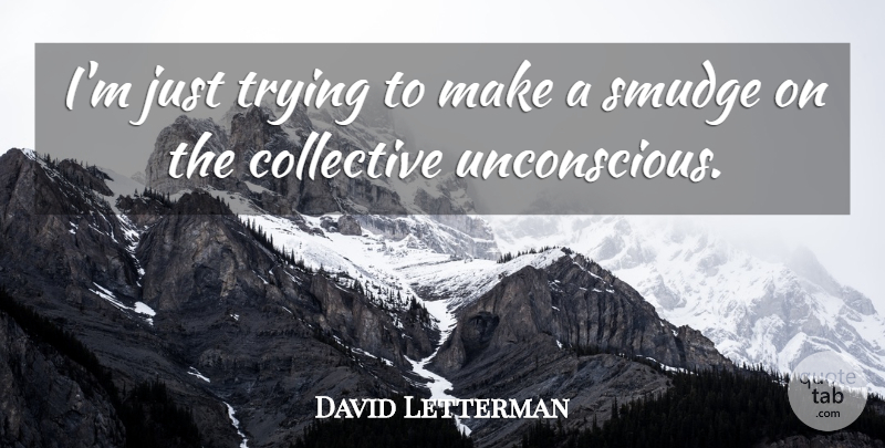 David Letterman Quote About Change, Collective Unconscious, Trying: Im Just Trying To Make...