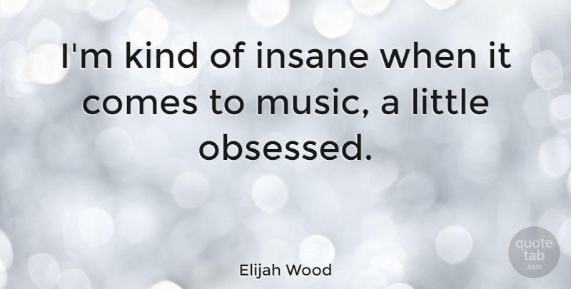 Elijah Wood Quote About Insane, Littles, Kind: Im Kind Of Insane When...