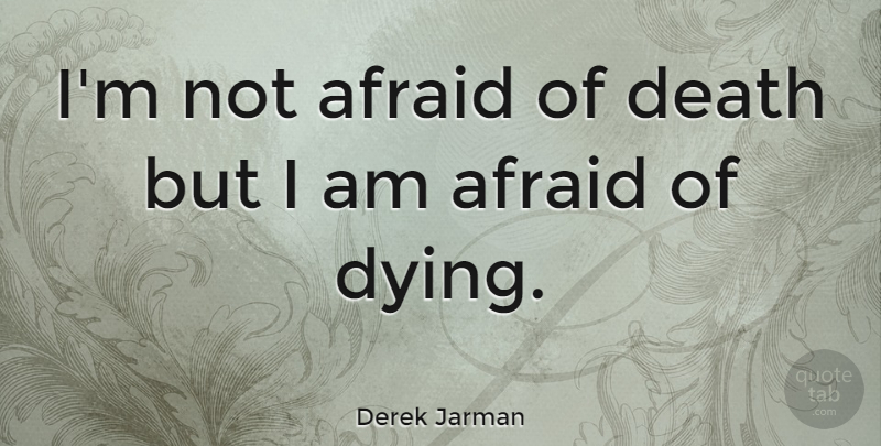 Derek Jarman Quote About Dying, Ostracism, Morphine: Im Not Afraid Of Death...