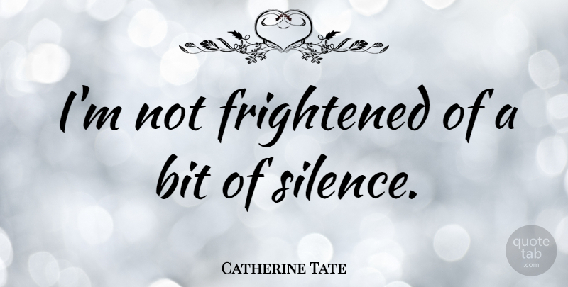 Catherine Tate Quote About Silence, Frightened, Bits: Im Not Frightened Of A...