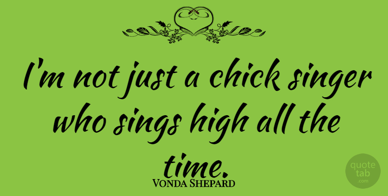 Vonda Shepard Quote About Chick, Sings, Time: Im Not Just A Chick...