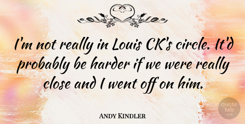 Andy Kindler Quote About Louis: Im Not Really In Louis...