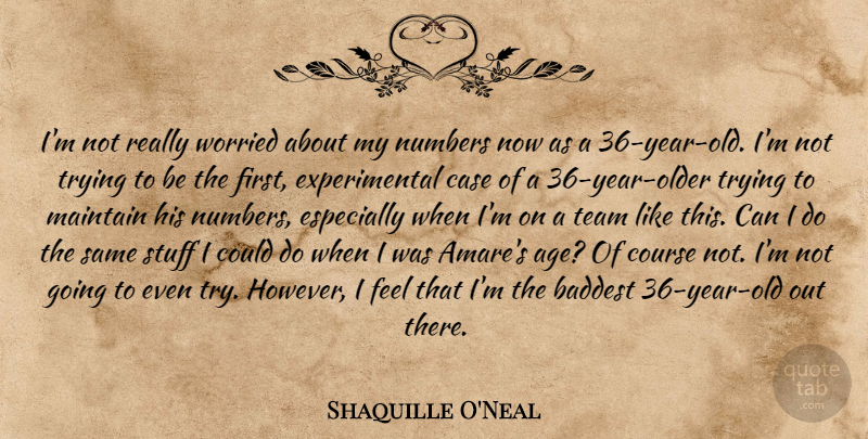 Shaquille O'Neal Quote About Basketball, Team, Years: Im Not Really Worried About...