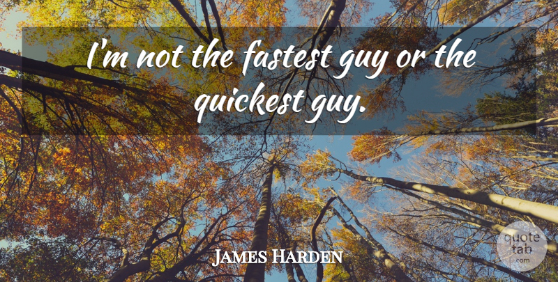 James Harden Quote About undefined: Im Not The Fastest Guy...