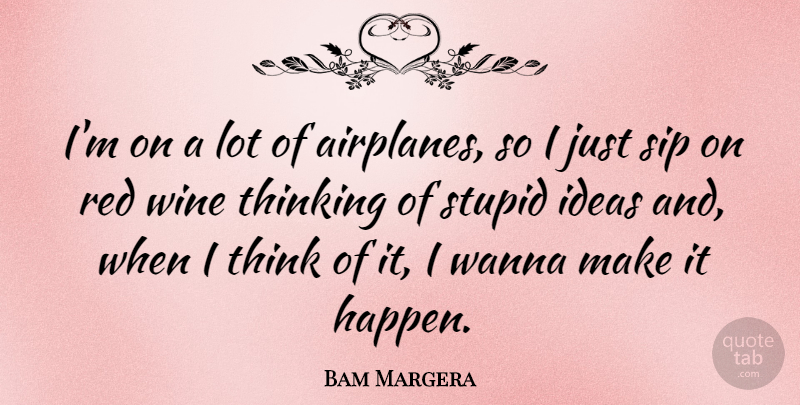 Bam Margera Quote About Stupid, Wine, Airplane: Im On A Lot Of...