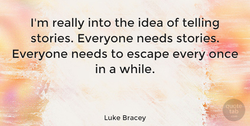 Luke Bracey Quote About Telling: Im Really Into The Idea...