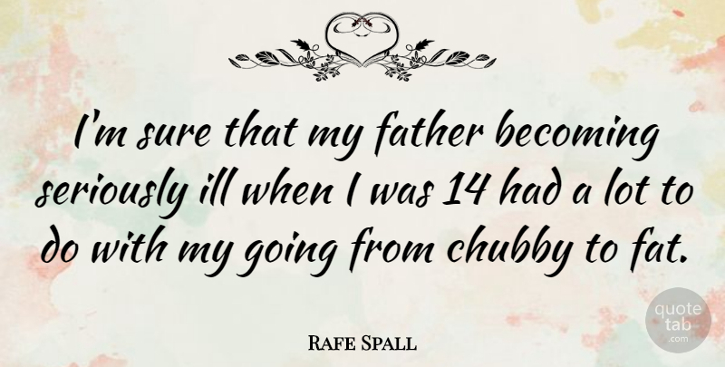 Rafe Spall Quote About Father, Becoming, Fats: Im Sure That My Father...