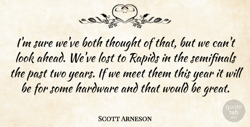 Scott Arneson Quote About Both, Hardware, Lost, Meet, Past: Im Sure Weve Both Thought...