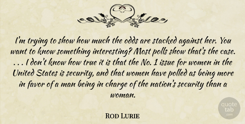 Rod Lurie Quote About Against, Charge, Favor, Issue, Man: Im Trying To Show How...
