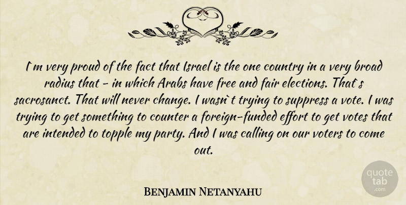 Benjamin Netanyahu Quote About Country, Party, Israel: Im Very Proud Of The...