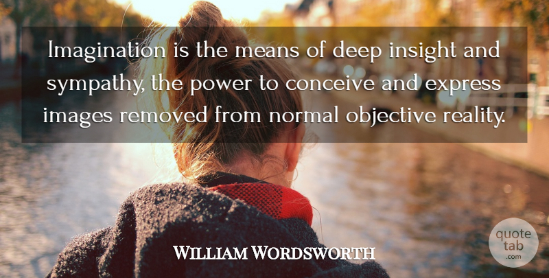 William Wordsworth Quote About Mean, Reality, Imagination: Imagination Is The Means Of...