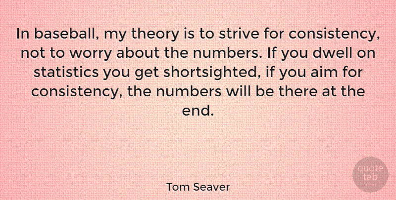 Tom Seaver Quote About Baseball, Numbers, Worry: In Baseball My Theory Is...