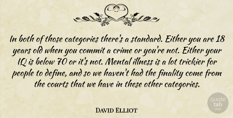 David Elliot Quote About Below, Both, Categories, Commit, Courts: In Both Of Those Categories...