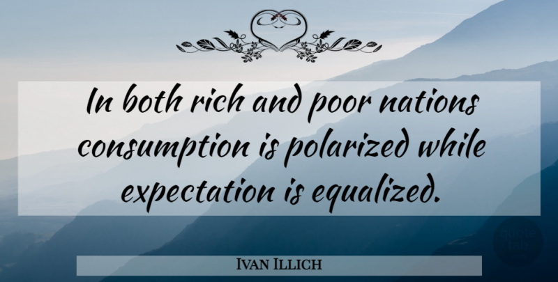 Ivan Illich Quote About Expectations, Poor Nations, Rich: In Both Rich And Poor...