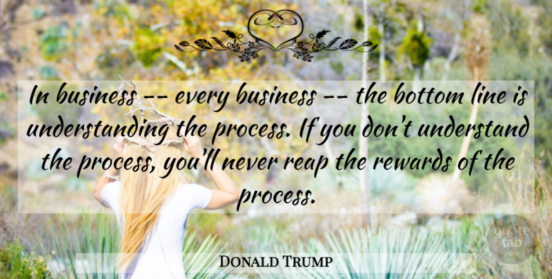 Donald Trump Quote About Business, Understanding, Lines: In Business Every Business The...
