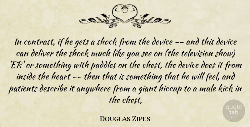 Douglas Zipes Quote About Anywhere, Deliver, Describe, Device, Gets: In Contrast If He Gets...