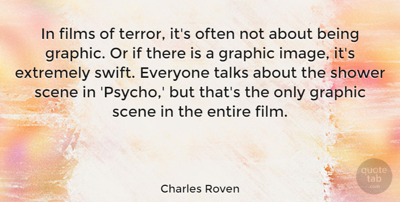 Charles Roven Quote About Psycho, Film, Scene: In Films Of Terror Its...