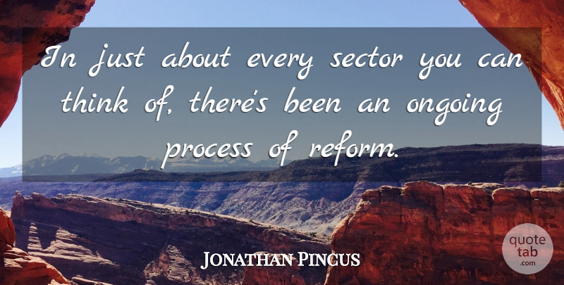 Jonathan Pincus Quote About Ongoing, Process, Sector: In Just About Every Sector...