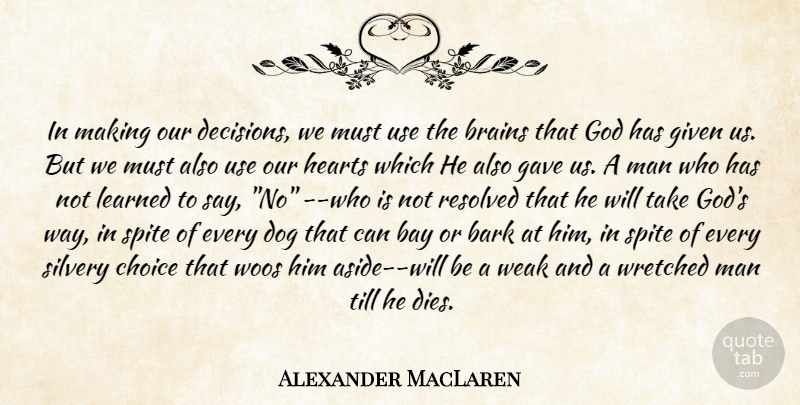 Fulton Oursler Quote About Heart, Decision, Brain: In Making Our Decisions We...