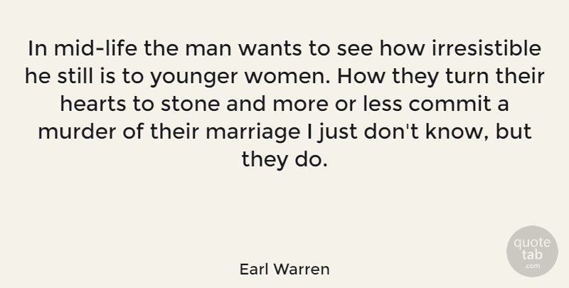 Earl Warren Quote About Heart, Men, Age: In Mid Life The Man...